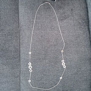 Ippolita silver mixed sized overlap disc necklace